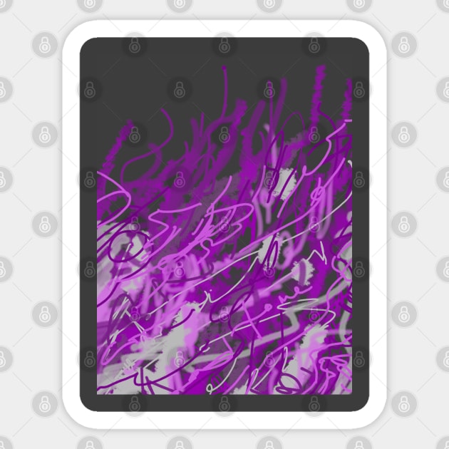 Royalty Purple abstract digital art Sticker by jen28